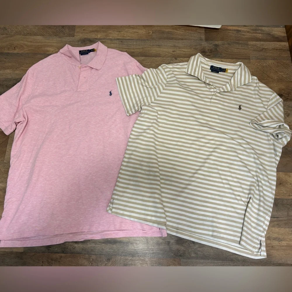 Bundle of 2 Ralph Lauren Classic Fit Pink Polo Shirt